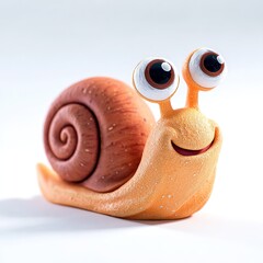 Snail Shell Animal Cute Kawaii 3D Render Object
