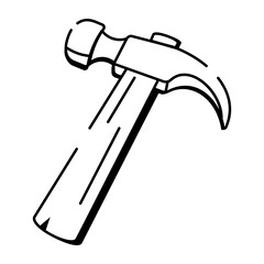 A hand drawn style icon showing craft hammer
