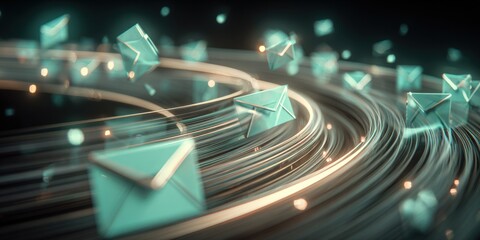 Email Delivery Stream: Abstract Digital Envelopes Conveying Data and Information for Global Communication
