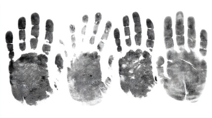 Smudged Fingerprints, A minimalist black and white grunge texture. A surface covered in smudged and overlapping fingerprints. Abstract dirty background concept. 