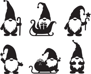 Festive Christmas gnomes ready for holiday magic and winter celebrations