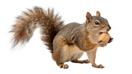 Squirrel, isolated transparent background