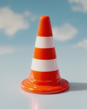 High-res mini toy photo of safety cone with soft light and kid-safe look