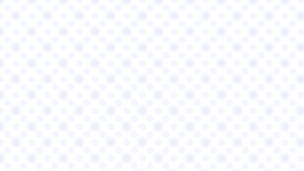 seamless pattern of overlap blurred light blue big circle shape and soft pastel blue polka dot style texture on white solid color background. Each dot has a gentle shadow or halo effect.