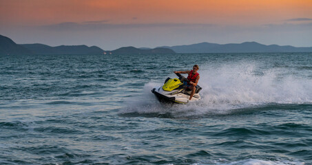 Jet Skiing at Jomtien Beach Thailand