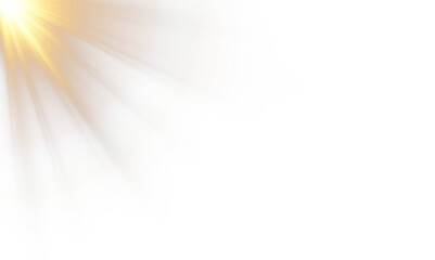 PNG Realistic Sun Flare and Sunburst Light Effect on Transparent Background