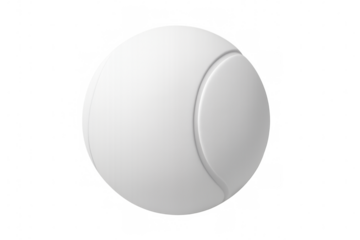 Pristine white tennis ball spinning on transparent backdrop, showcasing sleek 3d rendering for sports graphic design needs