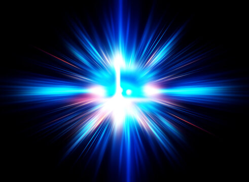 A vibrant, abstract depiction of a futuristic portal, radiating energy with streaks of blue and orange light, creating a sense of speed and movement.  The central circle glows intensely, suggesting po