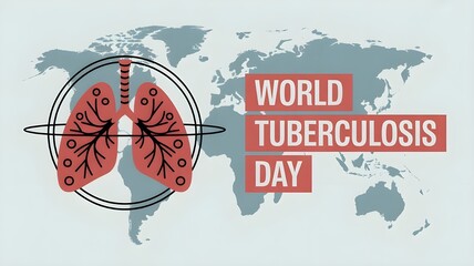 Vector illustration of a lungs for World Tuberculosis Day.