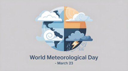 Vector Illustration on the theme World Meteorological Day