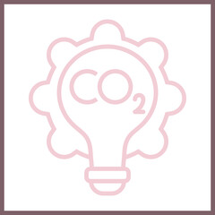 Carbon Footprint Reduction icon design