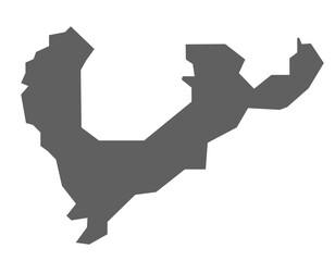 Dhubri District map illustration of Assam state, India