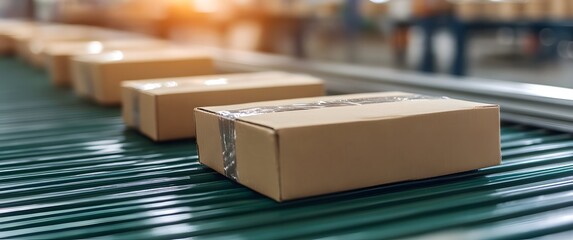 Parcels on a Conveyor System