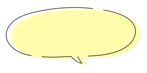 シンプルでおしゃれな手描き吹き出しのイラスト