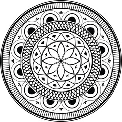 Mandala Coloring Design For Adults