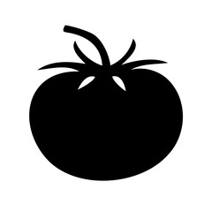 Tomato silhouette, Tomato vector illustration 