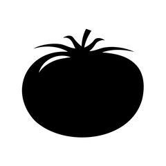 Tomato silhouette, Tomato vector illustration 