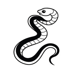 Vector art of cute cartoon snake illustration isolated