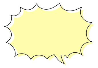 シンプルでおしゃれな手描き吹き出しのイラスト