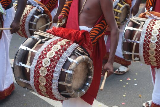 Tavil is a barrel-shaped percussion instrument from South India. It is also widely used in Andhra Pradesh, Karnataka, Kerala, Telangana 