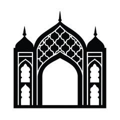 Mosque Gate Pattern Used as Border Repeat