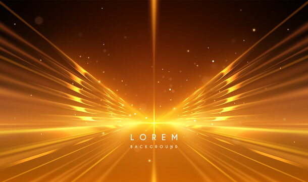 Light rays effect with sparks