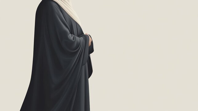 Elegant simplicity, A modest figure cloaked in thoughtful repose