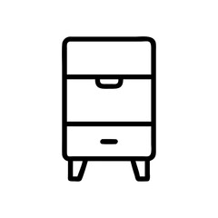 vector illustration of a nightstand