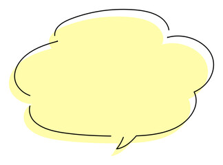 シンプルでおしゃれな手描き吹き出しのイラスト
