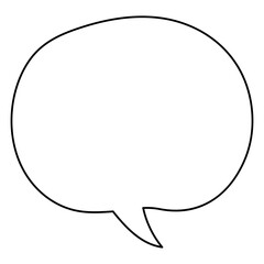 シンプルでおしゃれな手描き吹き出しのイラスト