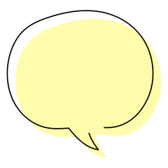 シンプルでおしゃれな手描き吹き出しのイラスト