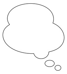 シンプルでおしゃれな手描き吹き出しのイラスト