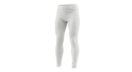Seamless white leggings designed for active wear with a comfortable fit, ideal for sports, yoga, or everyday casual style, transparent background
