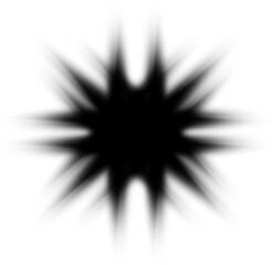 Abstract Geometric Star Symbol on Transparent Background – Minimal Monochrome Vector Shape