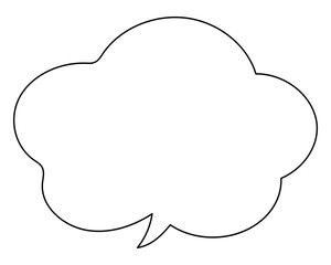 シンプルでおしゃれな手描き吹き出しのイラスト