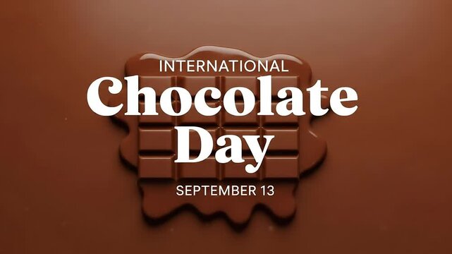 Celebrate International Chocolate Day on September 13 with this delicious melting chocolate bar graphic. Perfect for event promotions and sweet treats. - Powered by Adobe