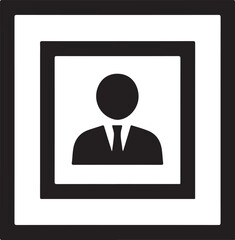 Profile avatar icon user account person black square silhouette