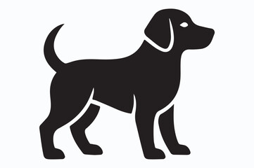 Sleek Silhouette of a Labrador Retriever A Modern Canine Icon Depicting Loyalty and Charm in Simple Elegant Form