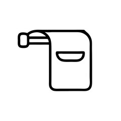 vector illustration of toilet paper holder,