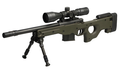 Hyper-Realistic Accuracy International AWM Sniper Rifle PNG – Transparent Background