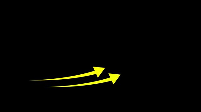 Growing business arrow on black. Profit arow .Business concept, growing chart. Concept of sales symbol icon with arrow moving up. Economic Arrow