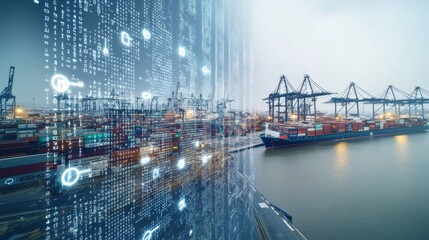 Innovative Shipping Solutions Visualizing Global Import Management with Advanced Technology Design