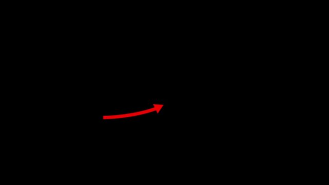 Growing business arrow on black. Profit arow .Business concept, growing chart. Concept of sales symbol icon with arrow moving up. Economic Arrow