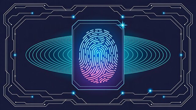 Digital fingerprint scanner for cyber security identification
