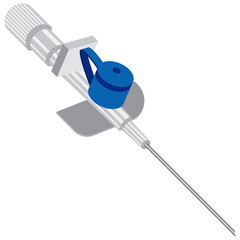 cannula, Intravenous Cannula vector drawing.
