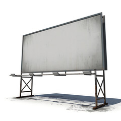 Obraz premium Blank billboard isolated on white background