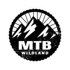 MTB. Mountain bike logo, emblem.