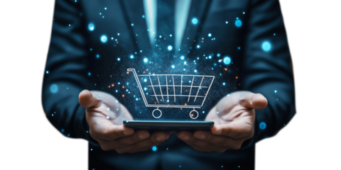 Digital marketing e-commerce symbol technology