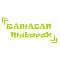 Modern Artistic Ramadan Mubarak Greetings with Decorative Corner Element Design