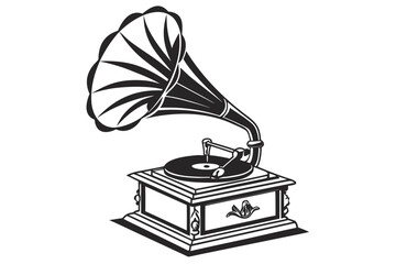 Gramophone silhouette